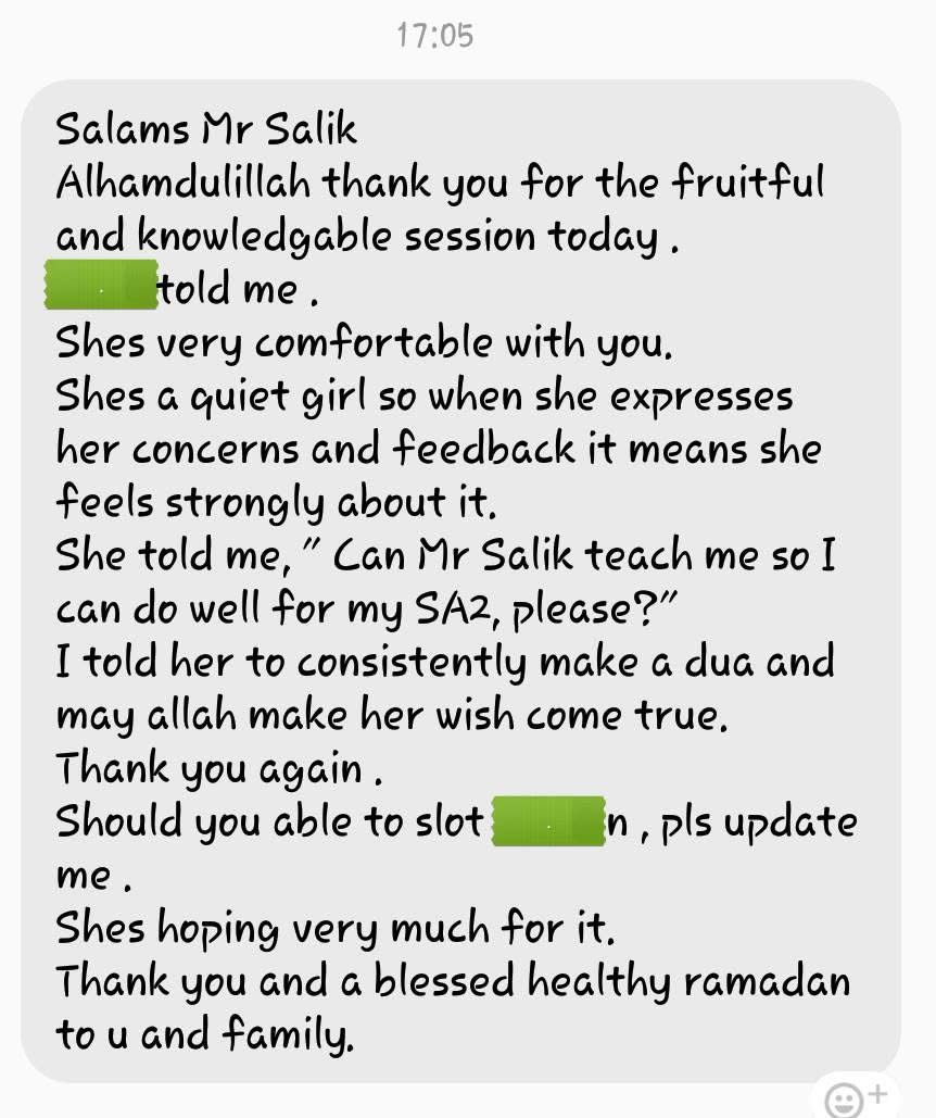 Parent testimonial 5