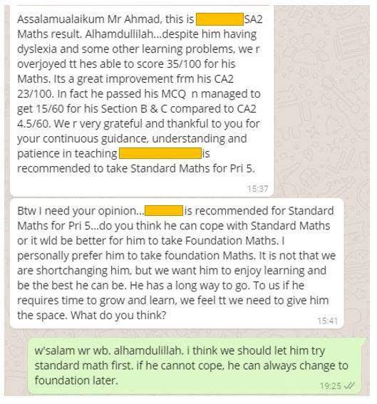 Parent testimonial 8